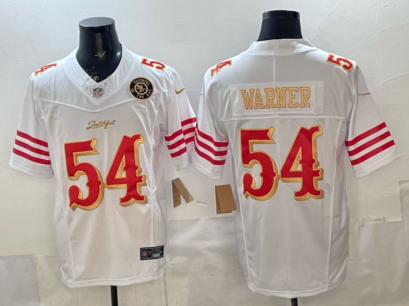 Men 2026 San Francisco 49ers #54 Warner White 5th generations Nike Limited NFL Jersey style 006->san francisco 49ers->NFL Jersey